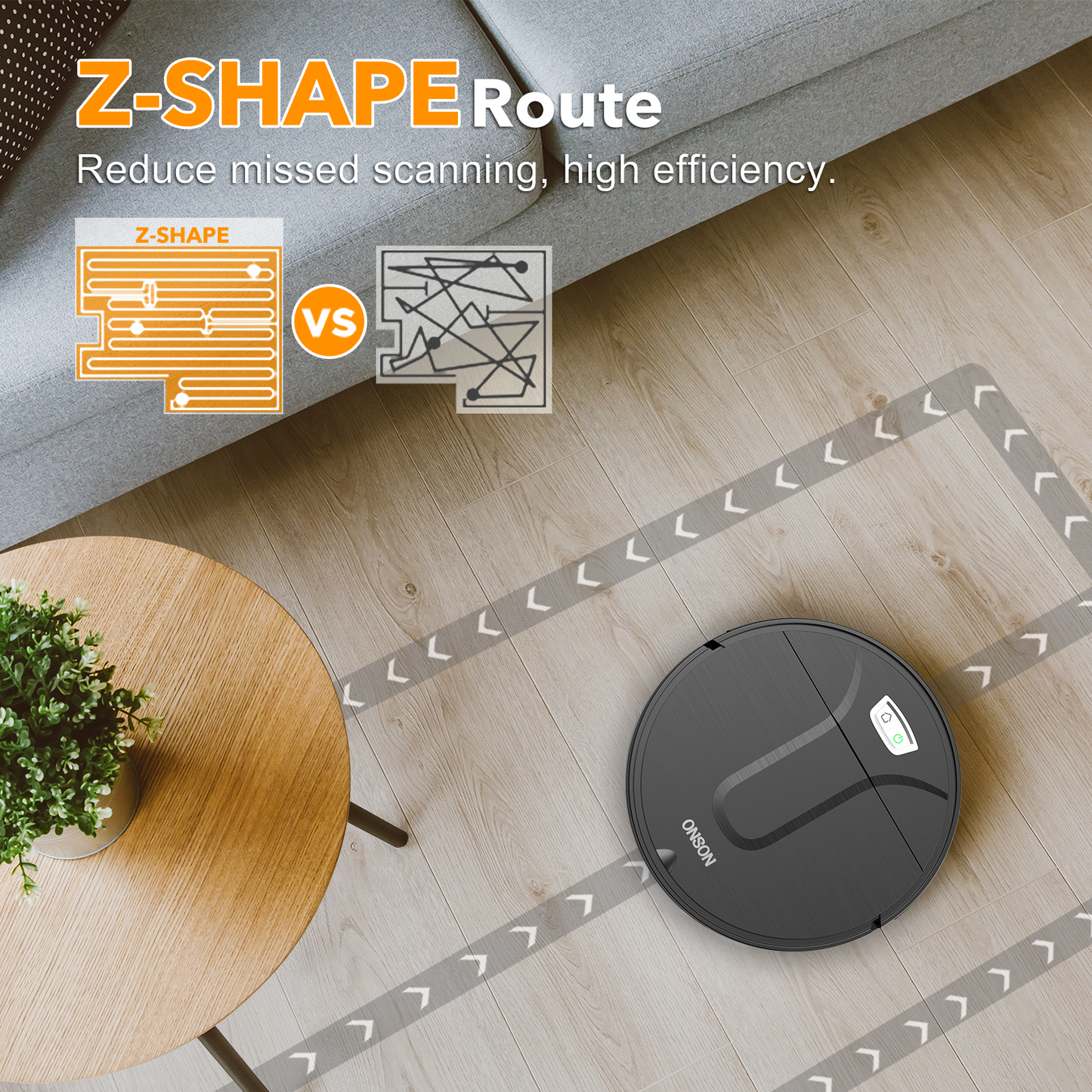 GOOVI Robot Vacuum Cleaner, 3500Pa Powerful Suction with App/Wi-Fi/Alexa for Hard Floor