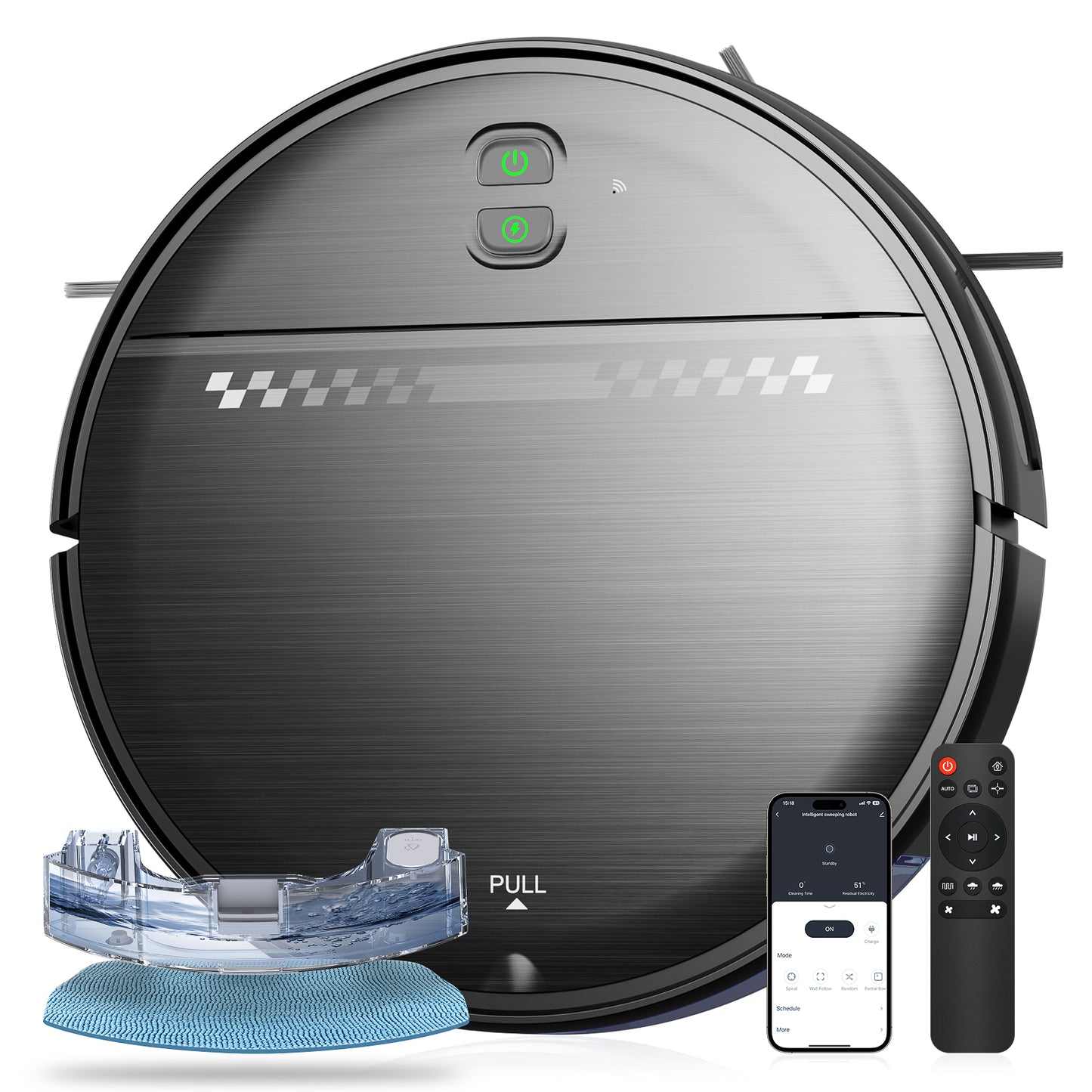 GOOVI Robot Vacuum, 2 in 1 Robot Vacuum and Mop Combo with APP, Voice and Remote Control, Robot Vacuum Cleaner Perfect for Pet Hair, Hard-Floor and Carpet