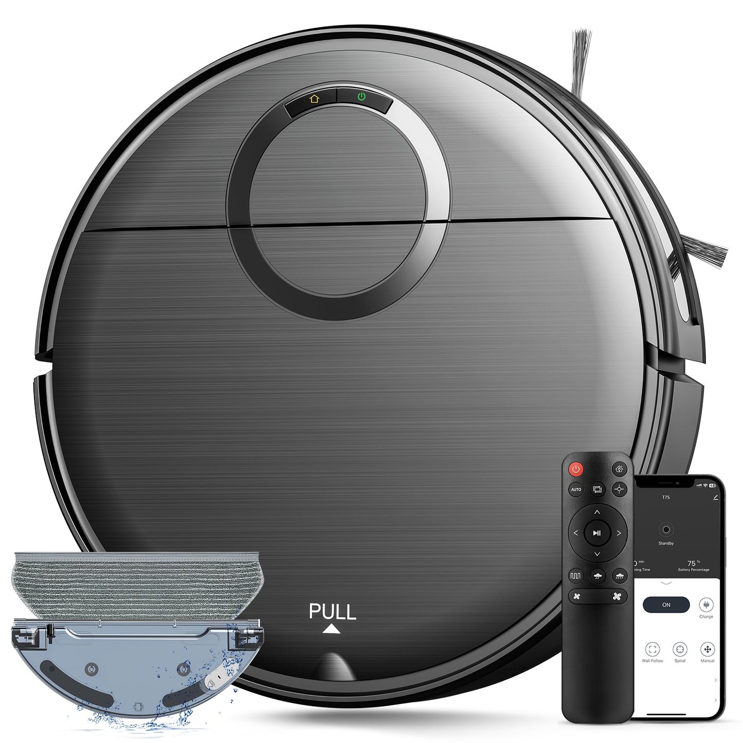 GOOVI Robot Vacuum and Mop 9000pa Suction Robotic Cleaner with Laser Home Mapping and 85 Days Self Empty Station