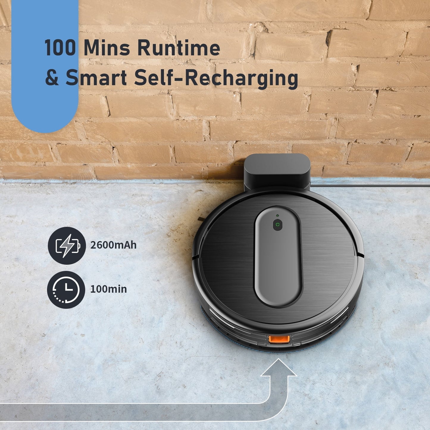 GOOVI Robot Vacuum Cleaner,2 in 1 Robot Vacumm Mop Combo, With Alexa/WiFi/App Connection,for Pet Hair，Hard Floor
