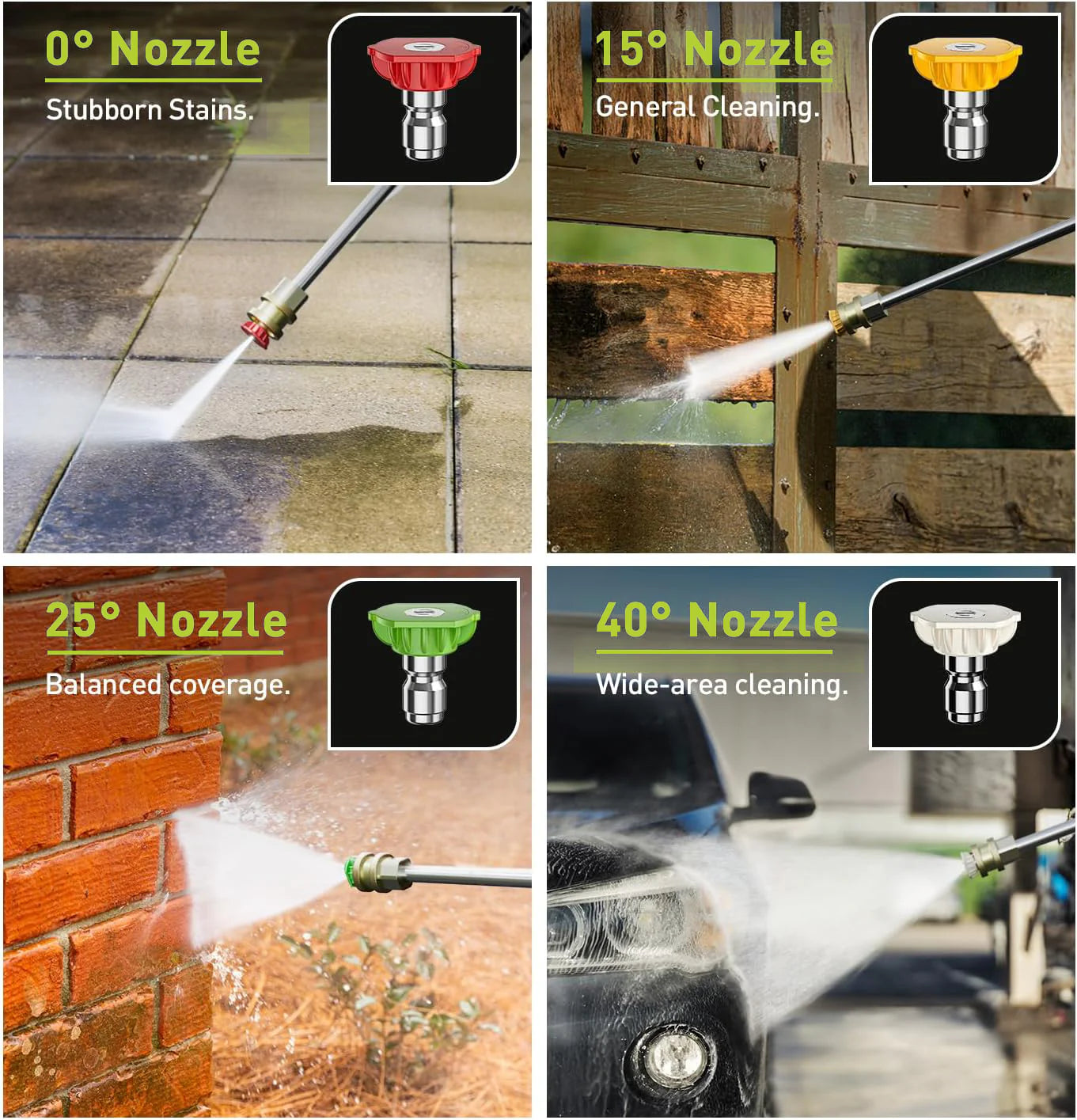GOOVI Electric Pressure Washer, 2030 PSI Pressure Cleaner with Upgraded Swivel Joint，4 Nozzles Tips 26 FT Hose for Car/Patios/Fences/Daily Cleaning