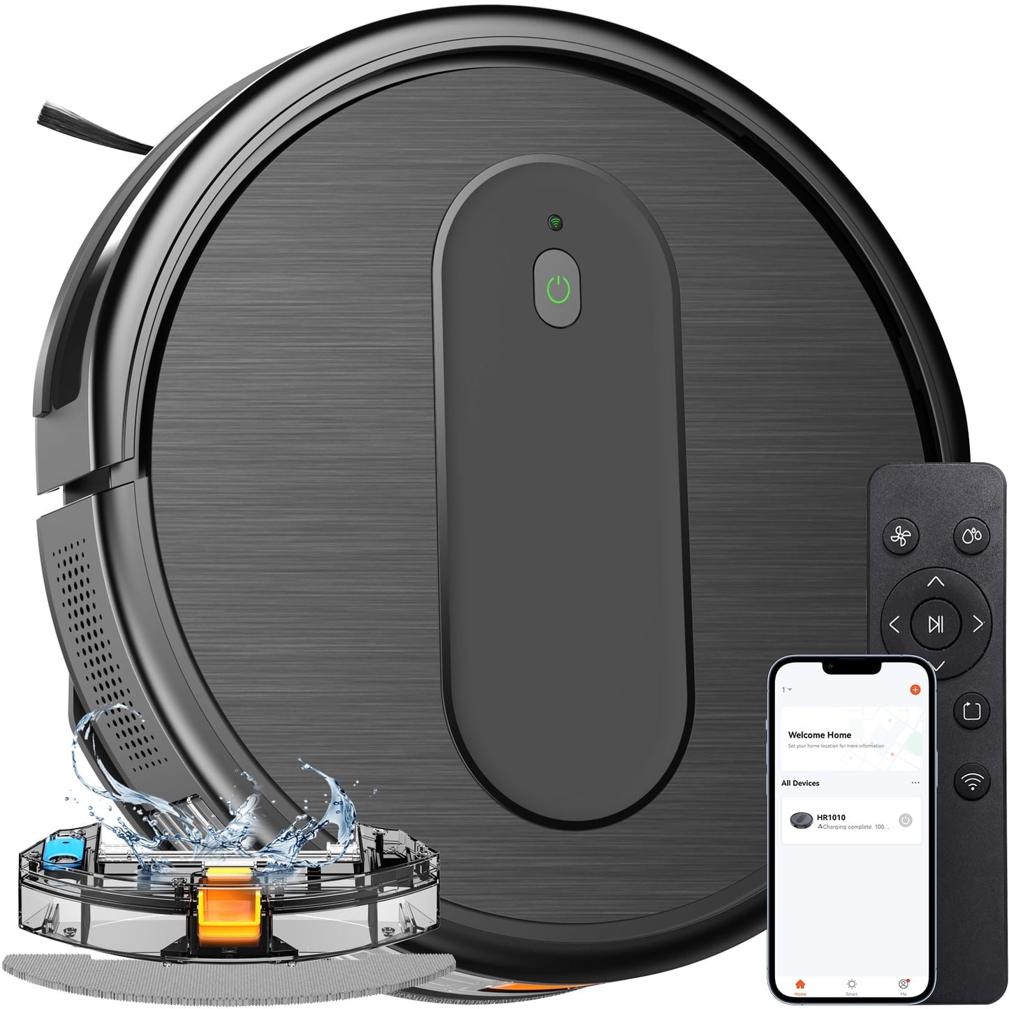 GOOVI Robot Vacuum Cleaner,2 in 1 Robot Vacumm Mop Combo, With Alexa/WiFi/App Connection,for Pet Hair，Hard Floor