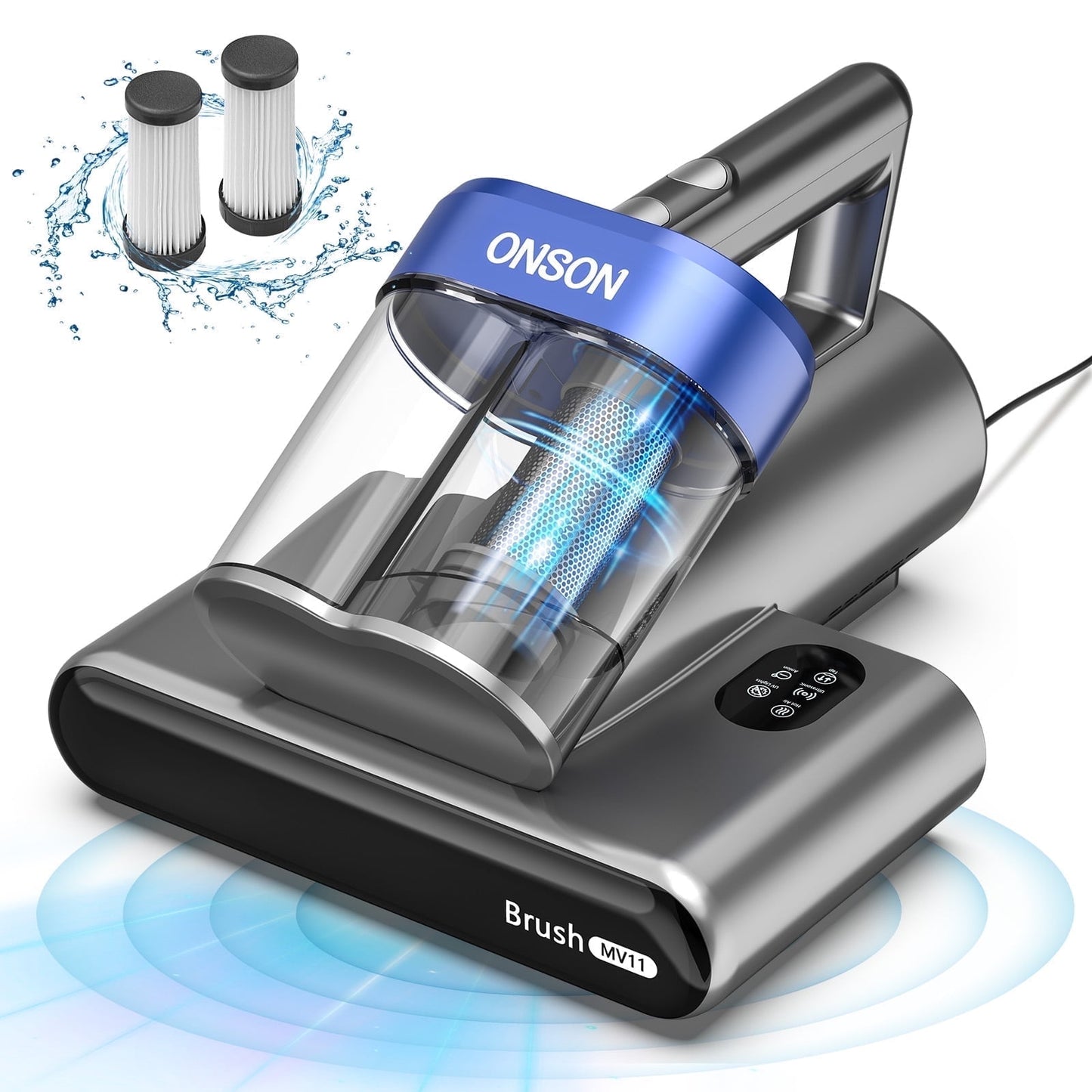 ONSON 16Kpa Handheld Mattress Vacuum Cleaner, UV Light for Deep Cleaning Beds & Sofas