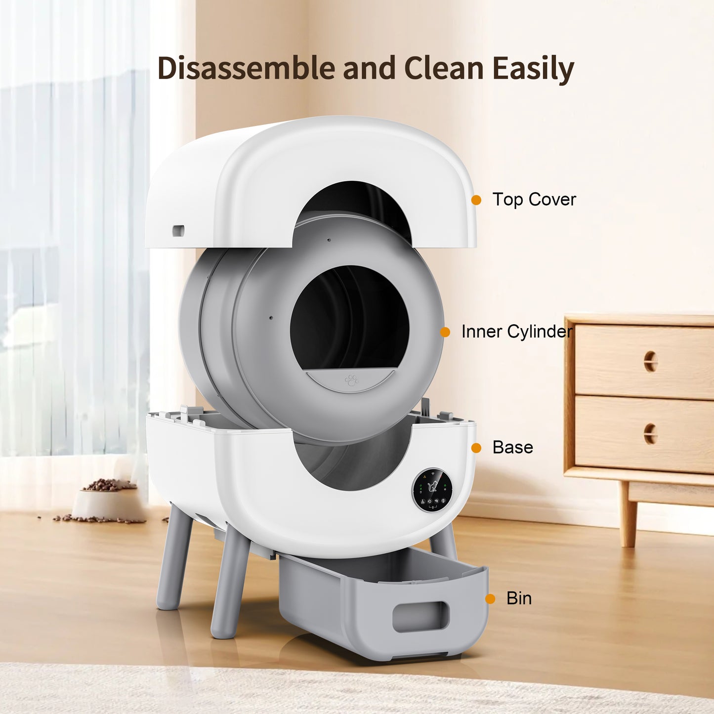 GOOVI Self Cleaning Cat Litter Box, Automatic Litter Box with App Control,Suitable for Multiple Cats